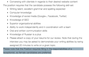 Say no to sexism at work!